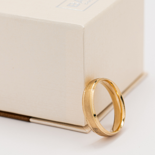 Argolla de matrimonio unisex 14k. Oro amarillo de 6mm tipo Confort fit