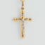 Dije de Cruz Cristo con cadena. Oro Amarillo 14K. Medida 45 cm.