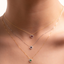 Dije Corazón Esmeralda y brillantes con cadena - PINETA - Oro amarillo 18K
