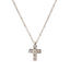 Dije de Cruz con Brillantes y cadena - PINETA - Oro Blanco 18K