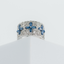 Anillo Churumbela Zafiro con brillantes - PINETA - Oro Blanco 18K