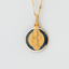 Medalla San Benito con cadena. Oro Amarillo 14K. Medida 55 cm.