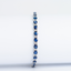 Pulsera de Zafiro con brillantes - PINETA- Oro Blanco 18K