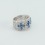 Anillo Churumbela Zafiro con brillantes - PINETA - Oro Blanco 18K