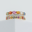 Set de Anillos triples tipo churumbela, combinación de Piedras Semipreciosas - PINETA - Oro Amarillo 18K