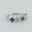 Anillo Churumbela Zafiro con brillantes - PINETA - Oro Blanco 18K