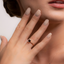 Anillo Cuadrado Cuarzo ahumado con Brillantes - PINETA - Oro Rosa 18K