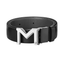 Montblanc Cinturón reversible negro y gris negra con hebilla M de 35 mm 131178