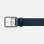 Montblanc Cinturón reversible de piel azul y gris para cortar a medida 131193