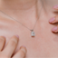 Dije con cadena Diamante Lab Grown Corte Princesa 2.00ct - Colección Starlight