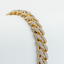 Pulsera Mónaco Chain cubano estilo Miami con Swarovski. Oro Amarillo 14K