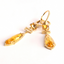 Aretes largos corte gota - PINETA - Oro Amarillo 18K