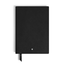 Cuaderno mediano piel Saffiano negro con líneas 134750