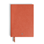 Cuaderno mediano piel color cayena con líneas 134765