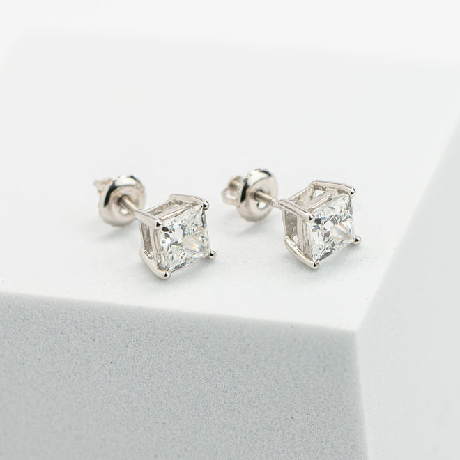 Broqueles Diamante Lab Grown Corte Princesa 2.00ct - Colección Starlight