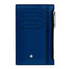 Montblanc Meisterstück Porta Tarjetas Azul con Cierre (8 CC) — Cód. 129687
