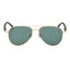 Montblanc MB 133466 – Gafas de Sol Cuadradas Montura Dorada y Lentes Verdes