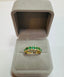 Anillo Churumbela - Half Eternity  PINETA 18K con Esmeraldas Oval y  Diamantes en Oro Amarillo 18K