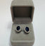 Aretes PINETA 18K con Zafiros Ovales y  Halo de Diamantes en Oro Blanco 18K