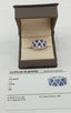 Anillo Churumbela Zafiro con brillantes - PINETA - Oro Blanco 18K