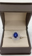 Anillo Flor Zafiro con brillantes - PINETA - Oro Blanco 18K