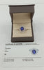 Anillo Flor Zafiro con brillantes - PINETA - Oro Blanco 18K
