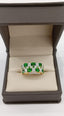 Anillo Churumbela Esmeralda con brillantes - PINETA - Oro Blanco 18K