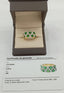 Anillo Churumbela Esmeralda con brillantes - PINETA - Oro Blanco 18K