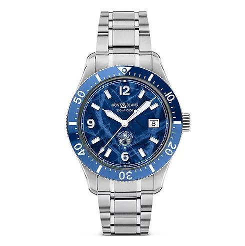 Montblanc 1858 Iced Sea Automatic Date 129369  azul.