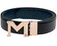 Cinturón Montblanc M‑Buckle Reversible 127698 Negro/Azul 35 mm